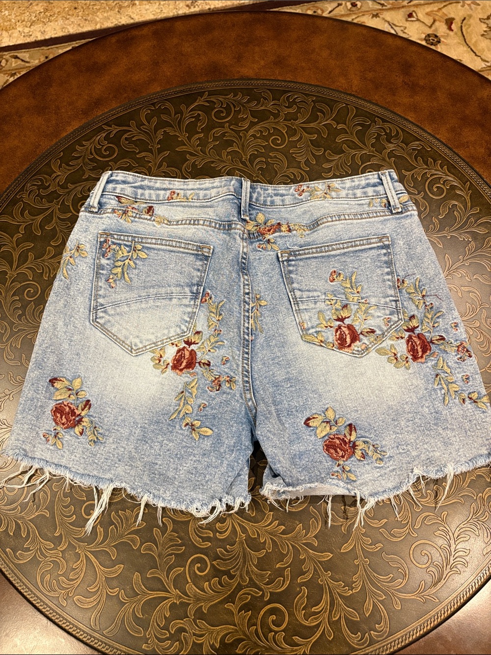 Driftwood Embroidered Denim Shorts - Size 30 - Picture 5 of 9